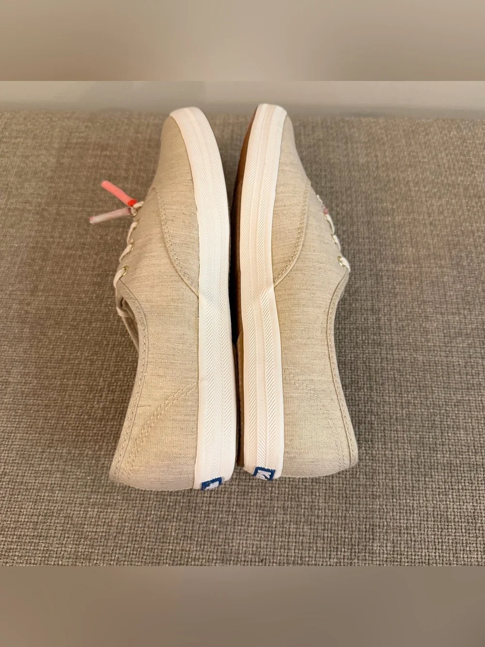 New Keds CH Tassel Natural Gold Shimmer Sneakers Shoes 9.5 Preppy Summer